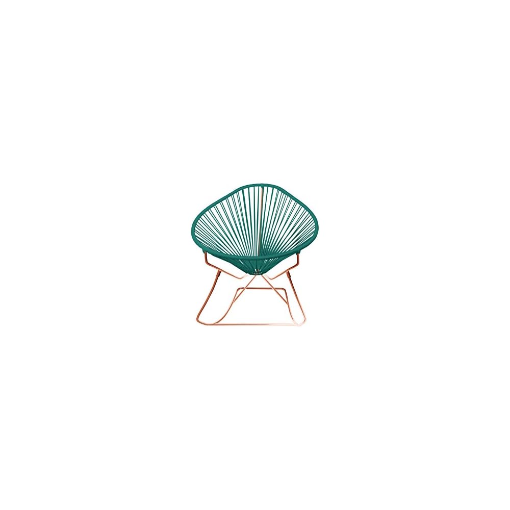 Innit Designs Acapulco Rocker, Grey Weave on White Frame