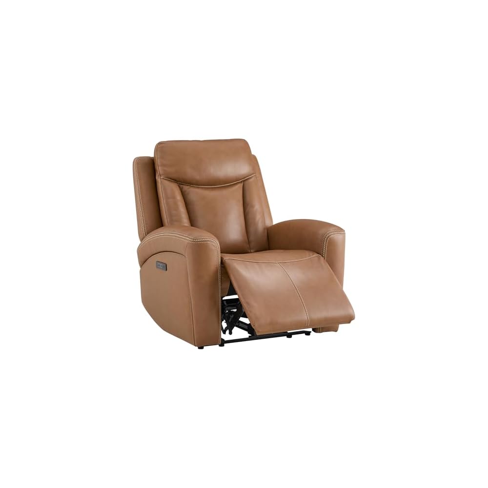 CHITA Genuine Leather Super Zero Gravity Power Recliner Chair, Cafe Brown