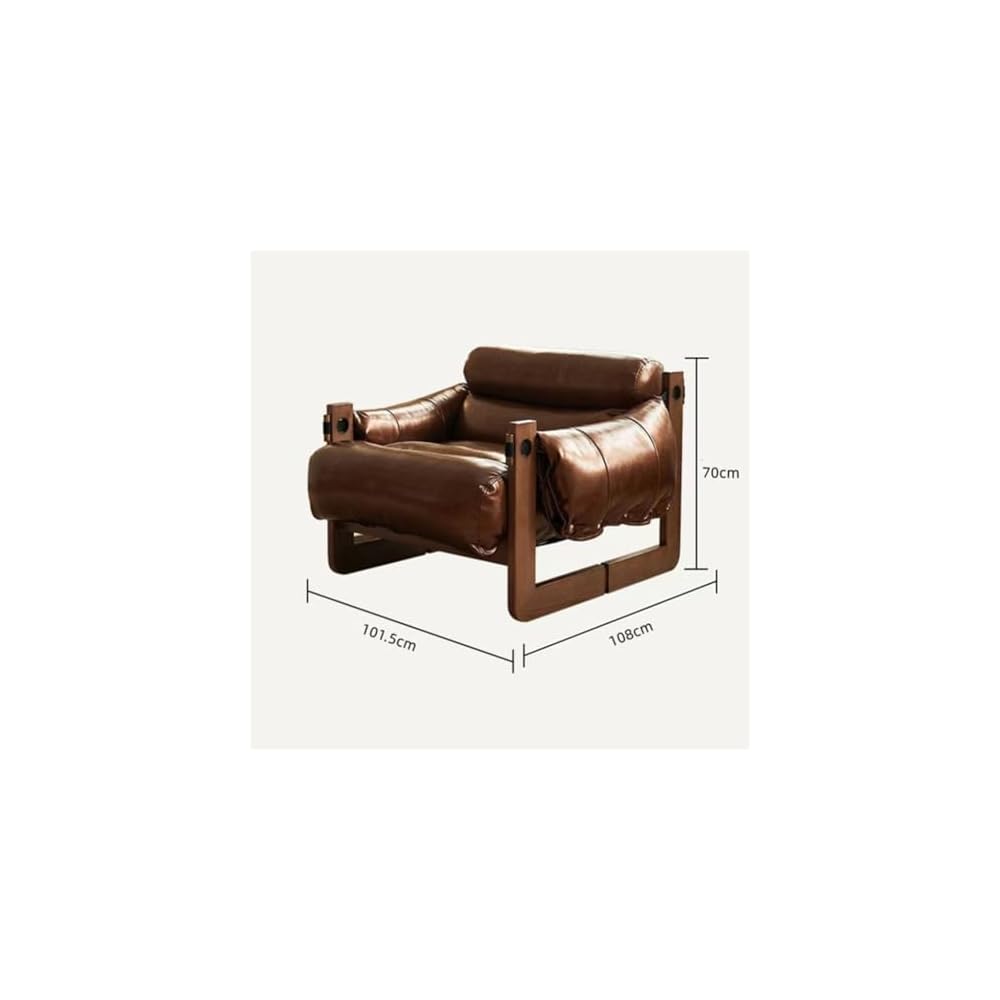 Single Sofa Lounge Chair Antique Solid Wood Chair Household Balcony Chaise Lounge