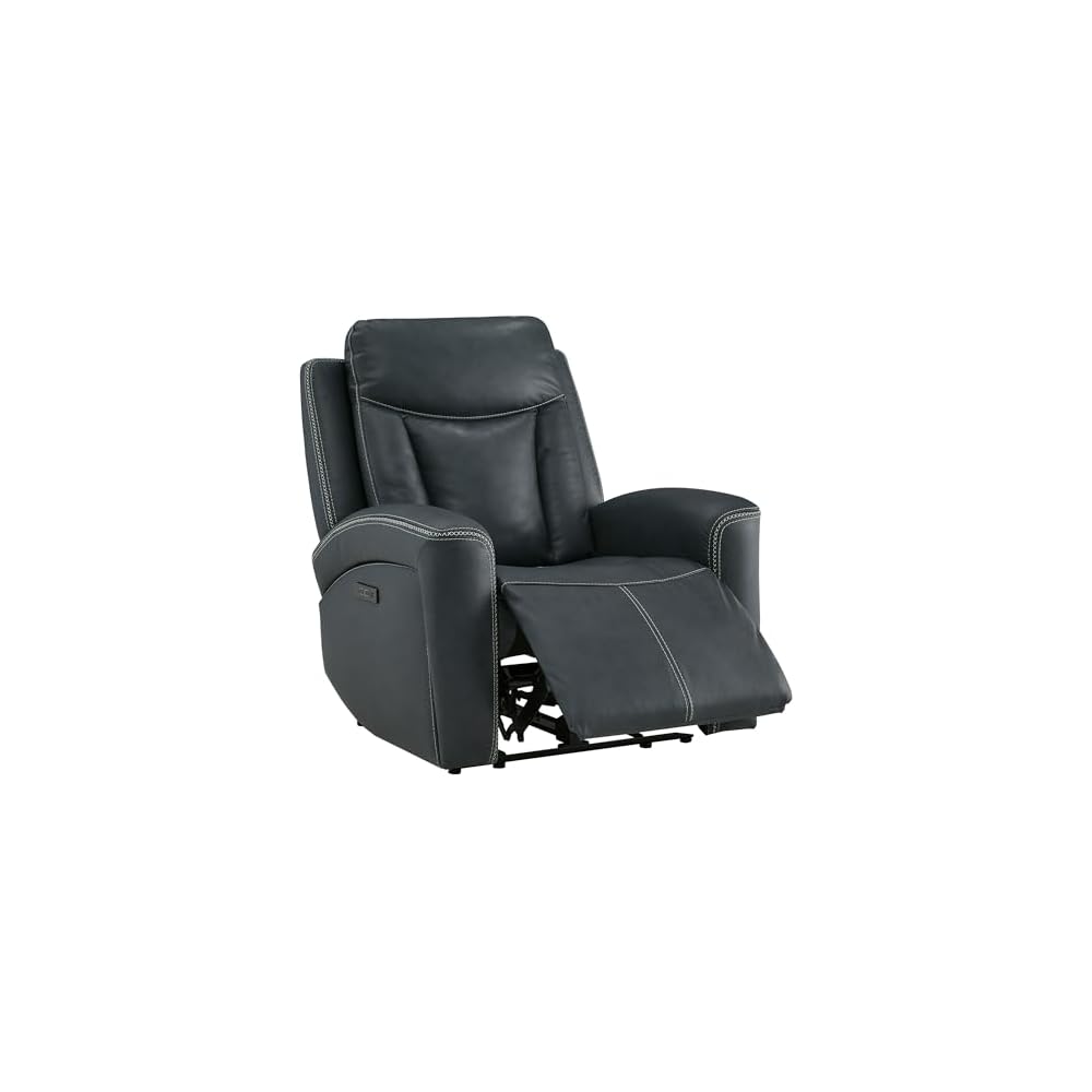 CHITA Genuine Leather Super Zero Gravity Power Recliner Chair, Cafe Brown