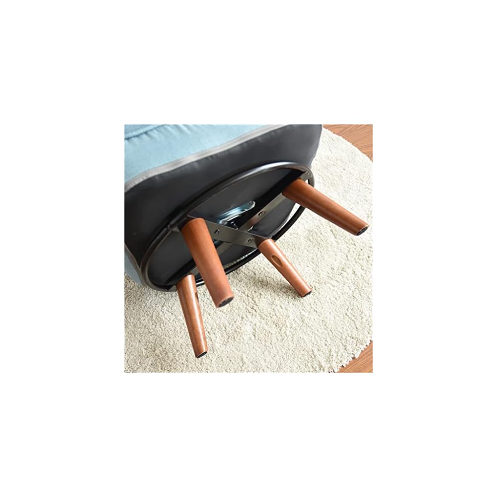 Sofa Low Swivel Chair Contemporary Swivel Arm Chair Home Living Room Furniture Reclining Folding Armchair (Color : Brown with Stool, Size : 108x70x60cm) (Brown with Stool 108x70x60cm)