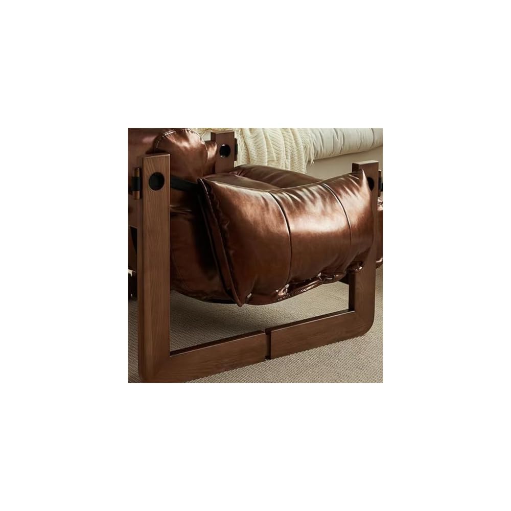 Single Sofa Lounge Chair Antique Solid Wood Chair Household Balcony Chaise Lounge