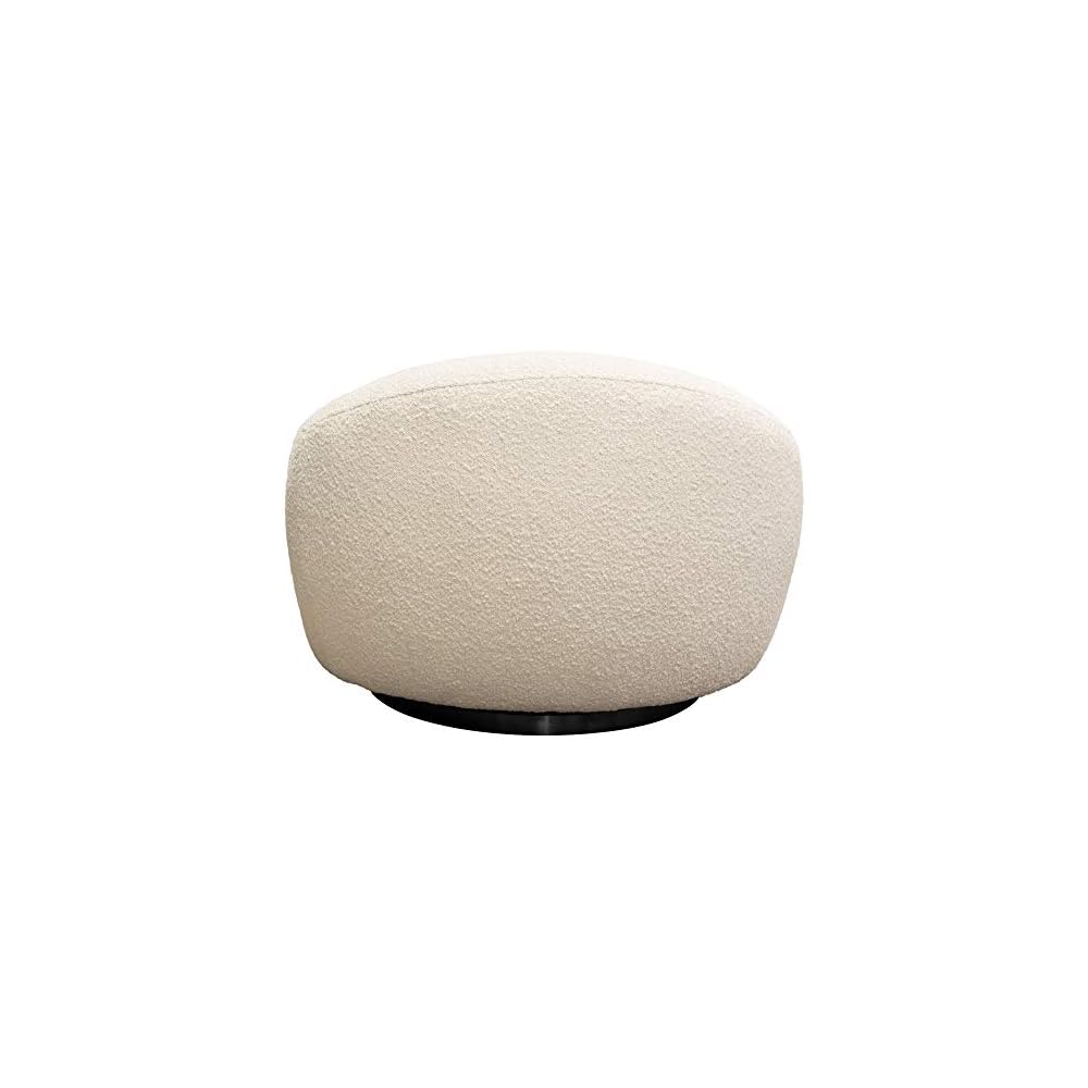 Diamond Sofa Pascal Swivel Chair in Bone Boucle Textured Fabric PASCALCHBO