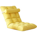 Lazy Person Sofa Net Red Seat Can Lie and Sleep Window Cushion Dormitory Bedroom Folding Bed On The Backrest Chair(Light Yellow)