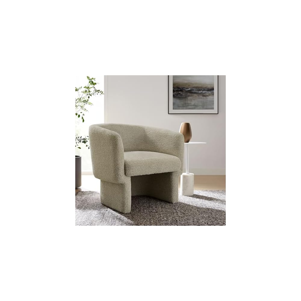 Modway Muse Comfy Barrel Accent Chair in Cork