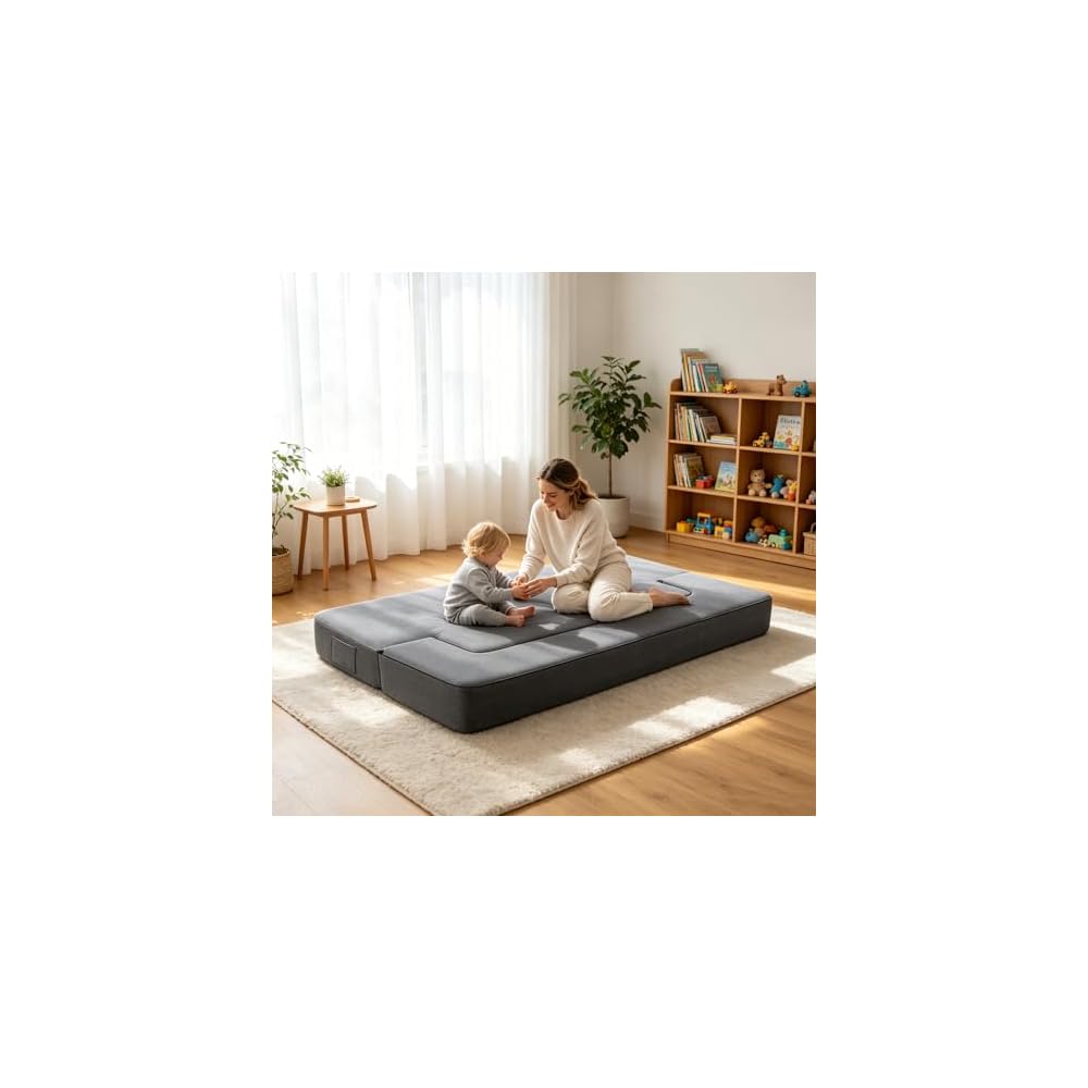 8 Inch Folding Sofa Bed Couch, Memory Foam Convertible Futon Sleeper Chair
