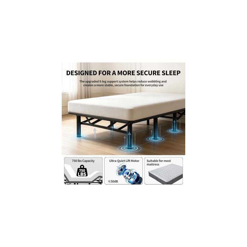 Queen Adjustable Bed Frame with Massage, Zero Gravity & Wireless Remote