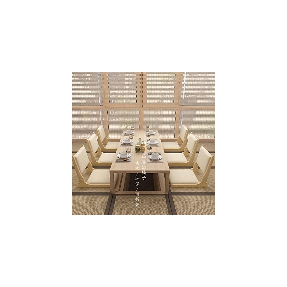 Chair Seat with Cushion Living Room Balcony Window Foldable Tatami with Back Support Floor