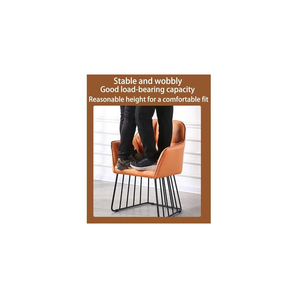 Lounge Chair Modern Accent Sofa With Metal Frame Ergonomic Leisure Comfy Armchair Curved Backrest Nordic Light Luxury Side Chair Vintage Simple Versatile For Living Room Bedroom Coffee Salon Reception