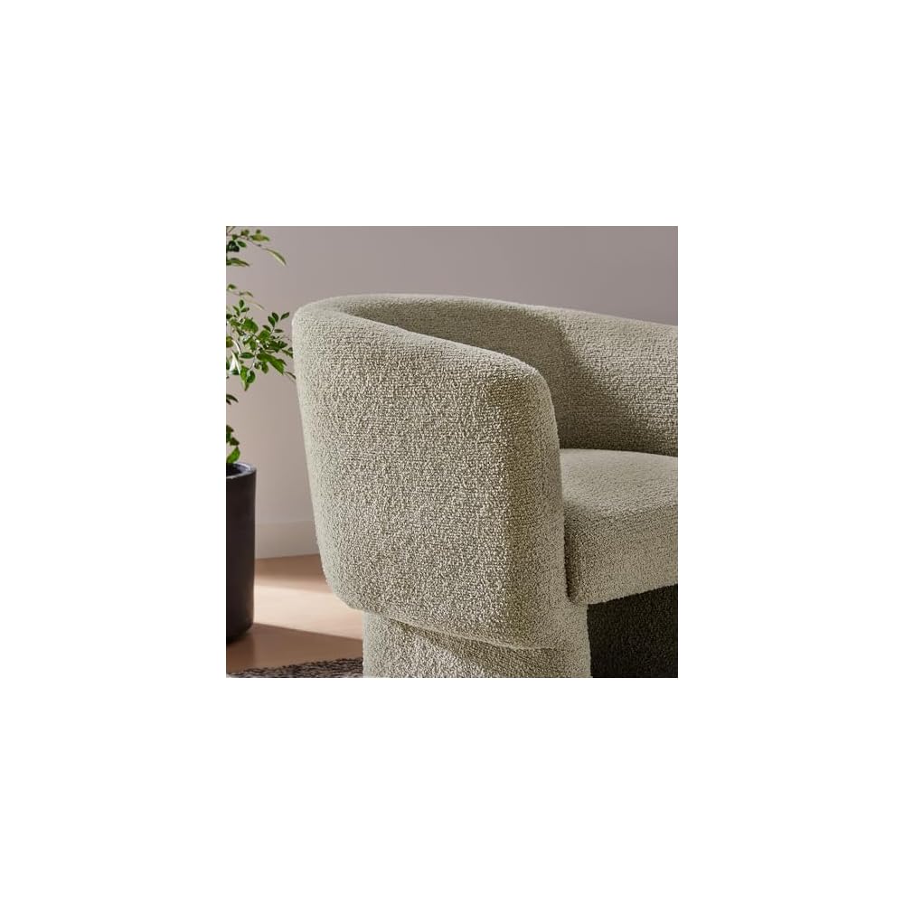 Modway Muse Comfy Barrel Accent Chair in Cork