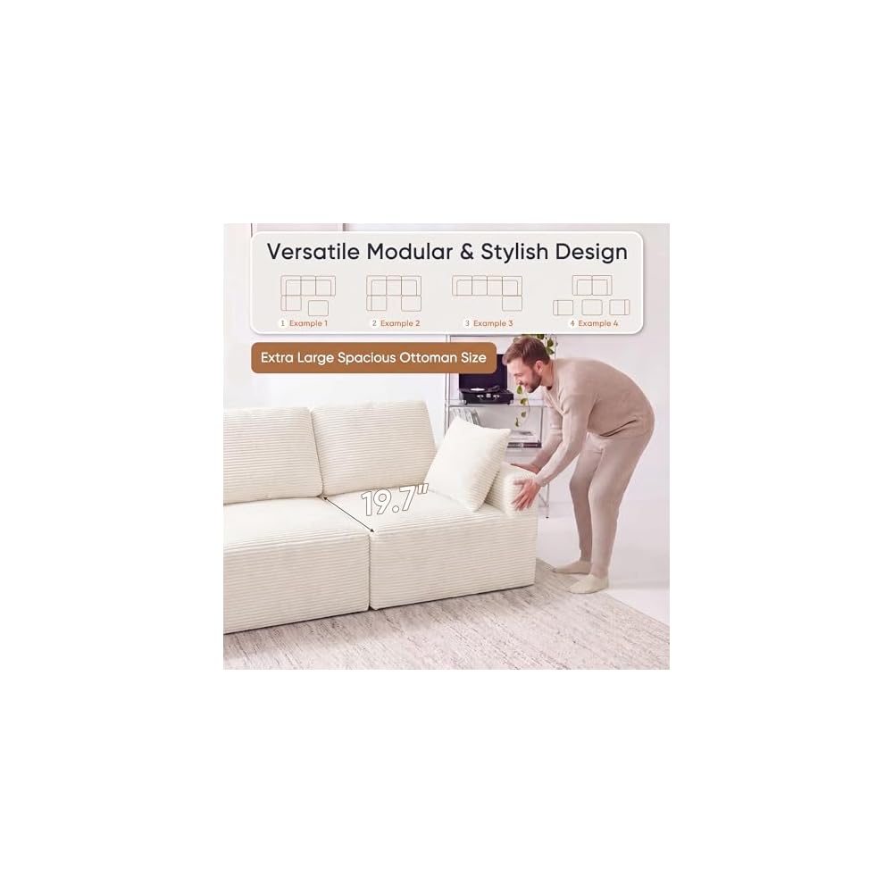 Homall Sectional Boneless Couches for Living Room