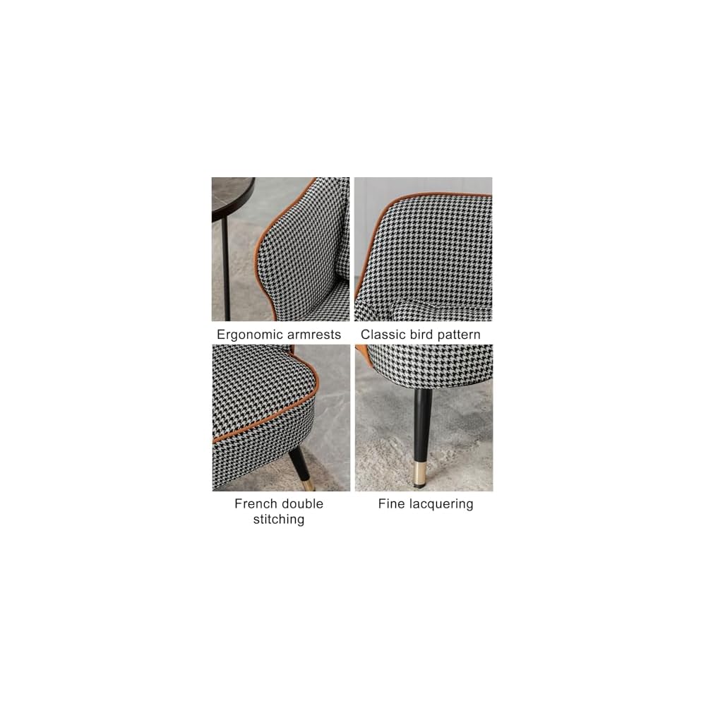 Modern Armchair with Waist Pillow,Adult Lazy Sofa Chair Ergonomic Backrest,Upholstered Leisure Chair for Living Room Office,Relax Side Chair Guest Chair (Color : Brown 2, Size : Without)