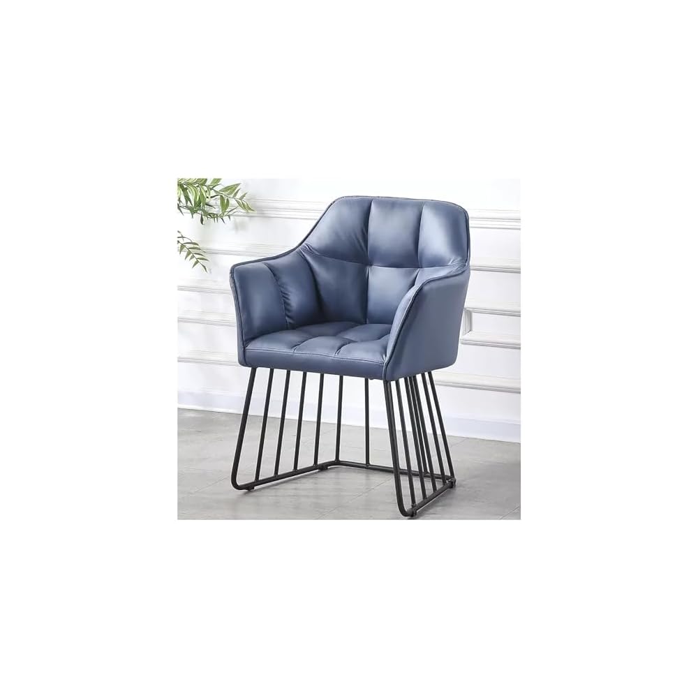 Lounge Chair Modern Accent Sofa With Metal Frame Ergonomic Leisure Comfy Armchair Curved Backrest Nordic Light Luxury Side Chair Vintage Simple Versatile For Living Room Bedroom Coffee Salon Reception