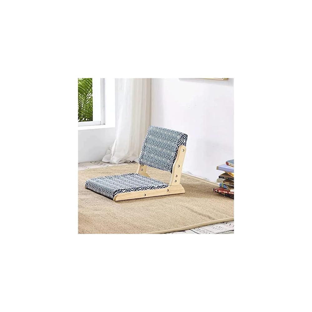 Chair Seat with Cushion Living Room Balcony Window Foldable Tatami with Back Support Floor