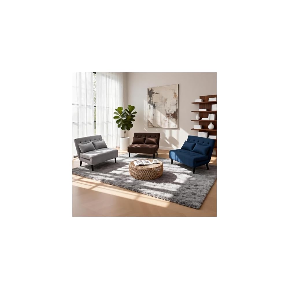 Oversized Foldable Sofa Bed with 7-in-1, Linen Fabric Couch, Ideal for Compact Living Rooms, Apartments, Guest Rooms or Offices, Brown