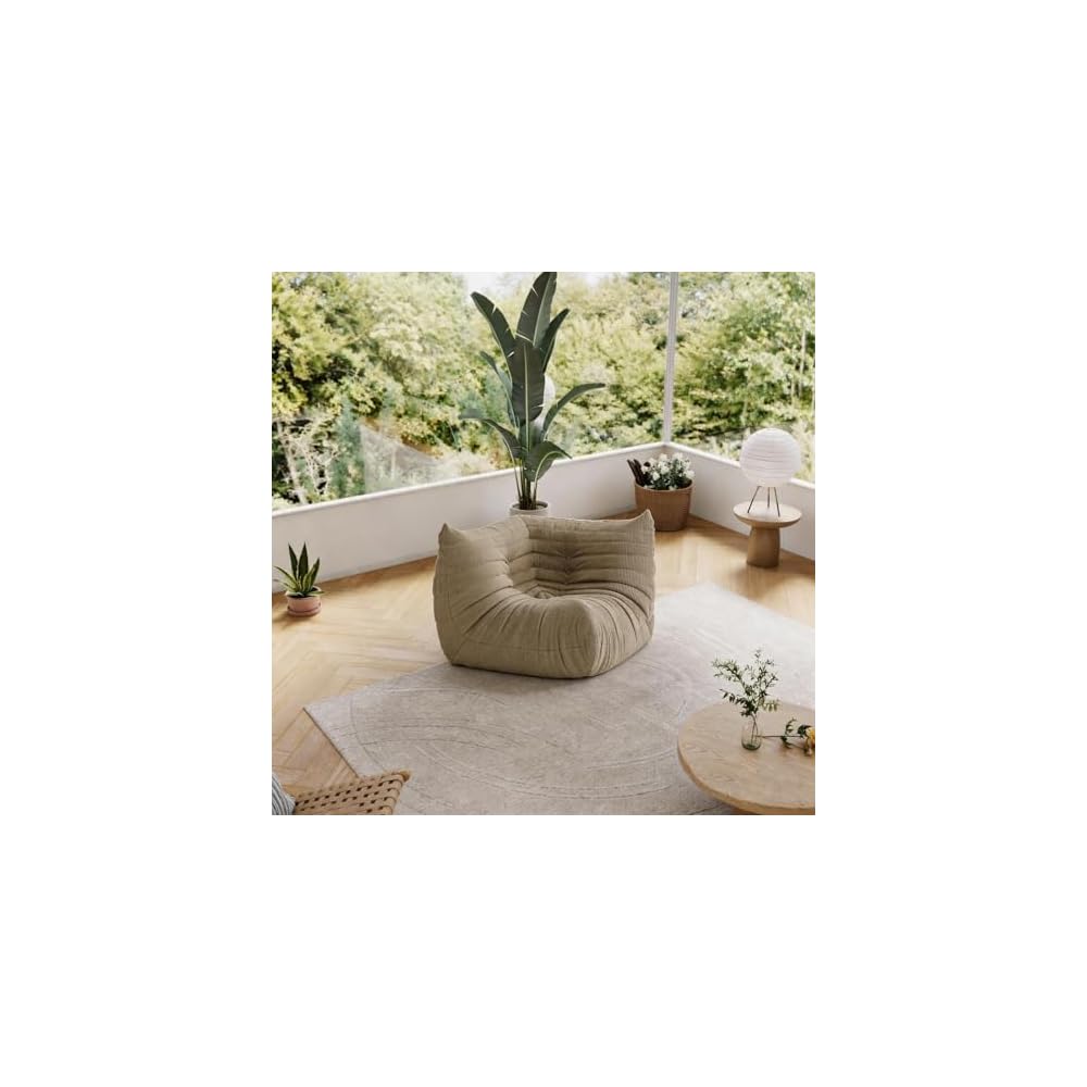 Lazy Floor Sofa,Soft Corduroy One Seat Sofa,Minimalist Couches,Corner Relax Sofa Couch for Living Room Apartment Home Bedroom Office Floor Lounge(Corner Seat,Light Gray)