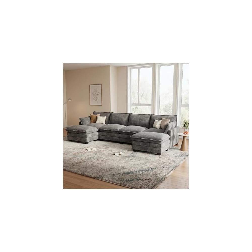 Modular Sectional Couch for Living Room, U Shaped Comfy Sofa