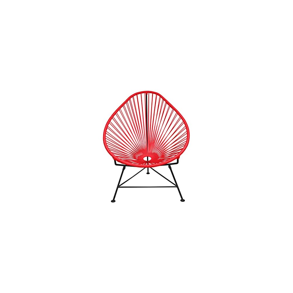 Innit Designs Acapulco Rocker, Grey Weave on White Frame