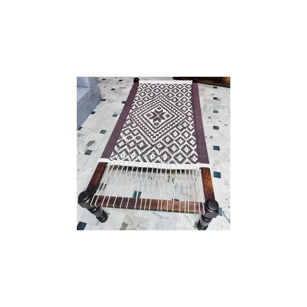 Charpai Day Bed, Traditional Indian Wooden Jute Woven Charpoy Day Bed,Home Décor, Comfotable Indiand Charpai Bed, Handcrafted Bed 3X6 Fit.
