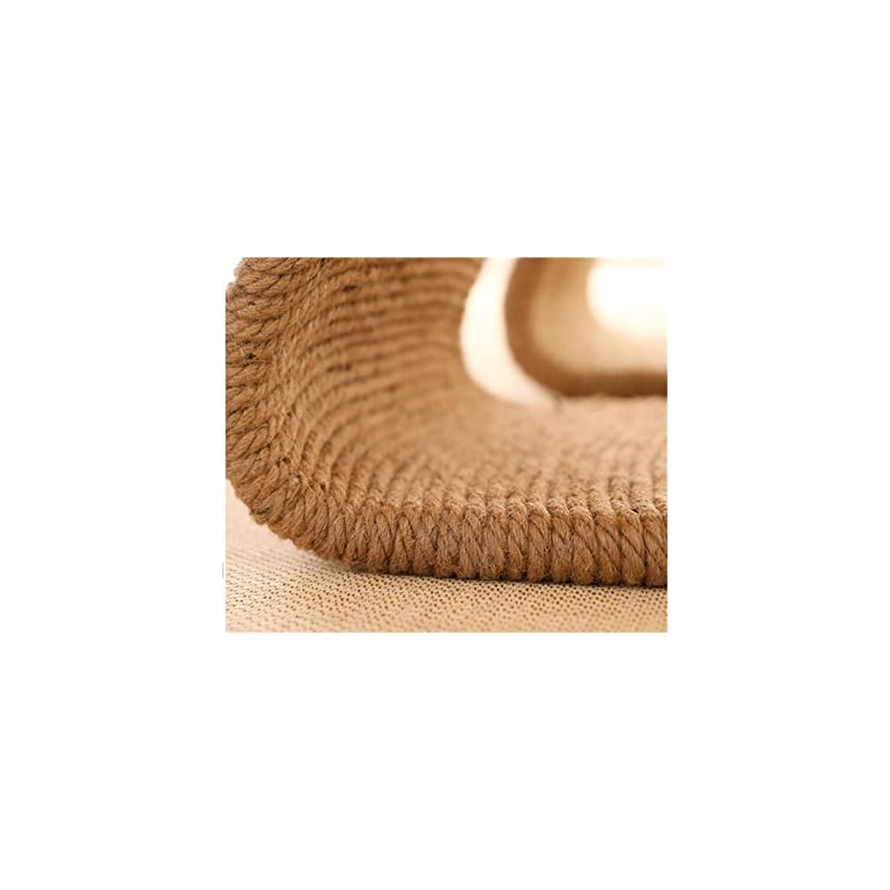 2pcs/lot Floor Chair Handcrafted Padded Knitted Hemp Chair with Backrest Meditation Chair (Natural 43x48x38cm)