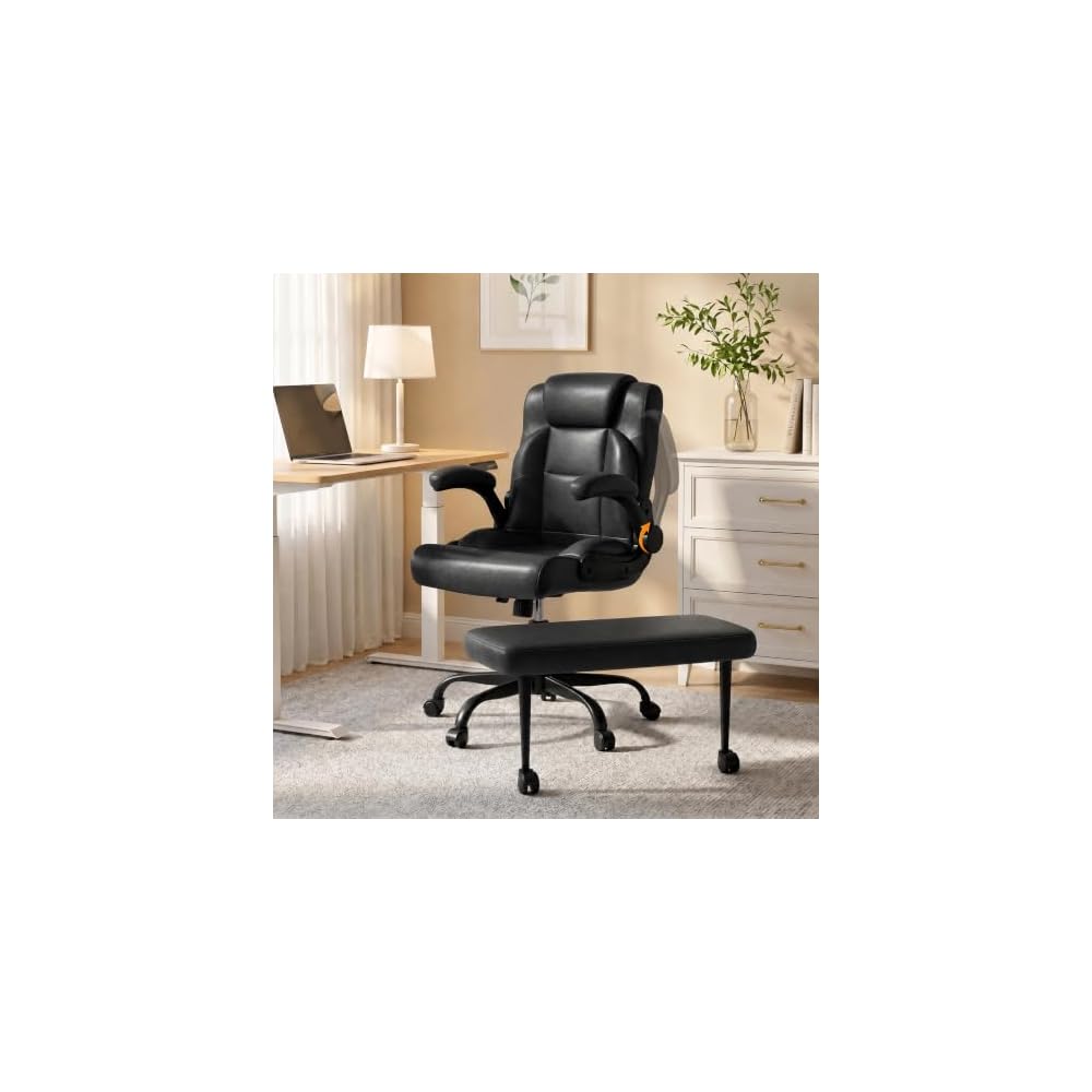 Cross Legged Office Chair with Arms, Wide Cross Chair with Wheels