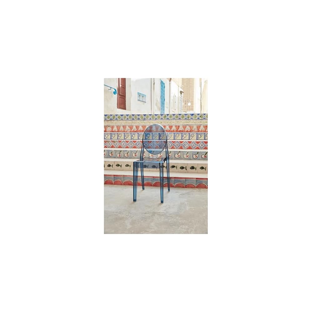 Kartell Victoria Ghost Chair, Set of 2, Dust Blue