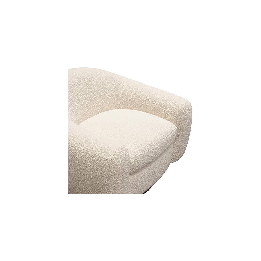 Diamond Sofa Pascal Swivel Chair in Bone Boucle Textured Fabric PASCALCHBO