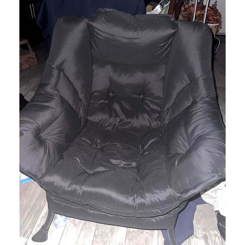 Lazy Chair, Comfy Reading Accent Chair for Bedroom, Beige
