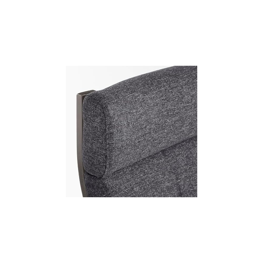 ProTuning POÄNG Rocking-chair, black-brown/Gunnared dark grey