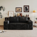 71" 3Setaser Sofa,Corduroy Fabric,Deep Seat Couches,Comfy Loveseat Sofa,No Assembly,1pcs for Living Room, Bedroom,Conference Room,Apartment (Black-63)