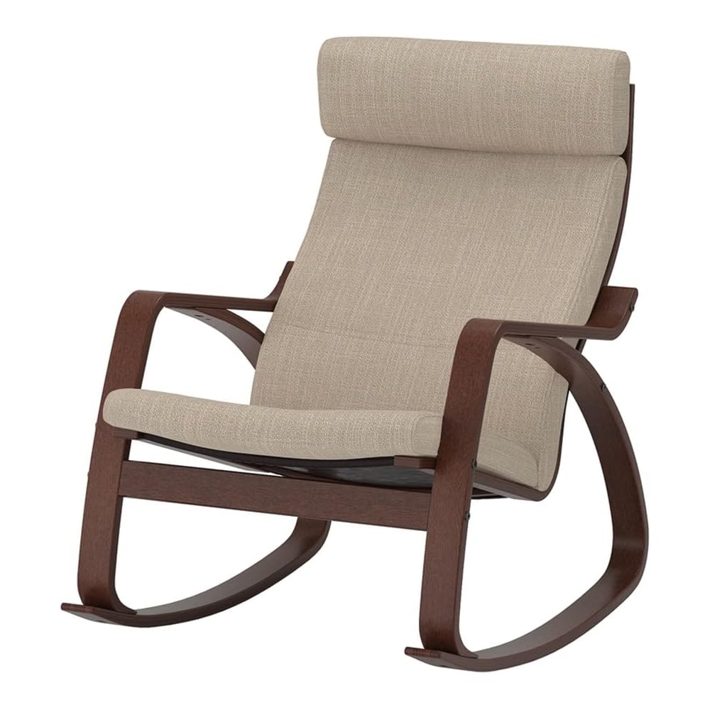 LSLYTQ Indoor Rocking Chair, Rocking, Metal Frame, Mid Century Armchair, Fabric Upholsted Reclin, Multi-Color Options, for Living Room, Bedroom