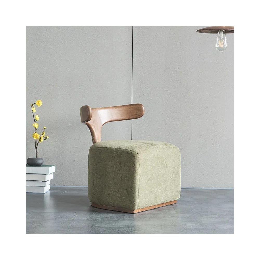 Nordic Modern Solid Wood Fabric Leisure Chair
