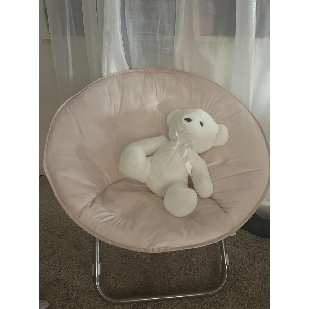 Urban Lifestyle Micromink Saucer Chair, Peach