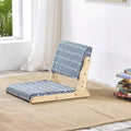 Chair Seat with Cushion Living Room Balcony Window Foldable Tatami with Back Support Floor