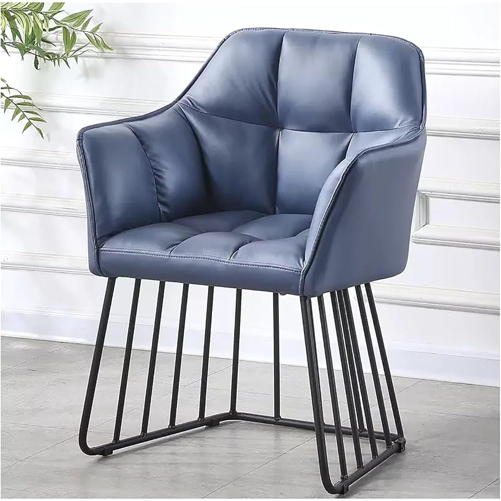 Lounge Chair Modern Accent Sofa With Metal Frame Ergonomic Leisure Comfy Armchair Curved Backrest Nordic Light Luxury Side Chair Vintage Simple Versatile For Living Room Bedroom Coffee Salon Reception