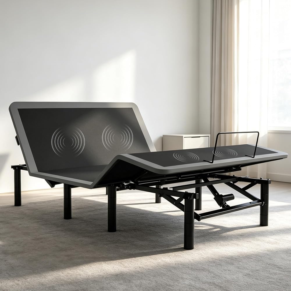 Queen Adjustable Bed Frame with Massage, Zero Gravity & Wireless Remote
