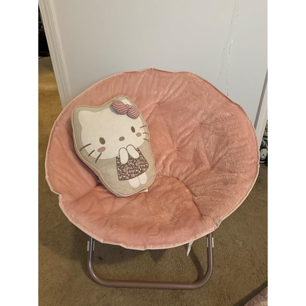 Urban Lifestyle Micromink Saucer Chair, Peach