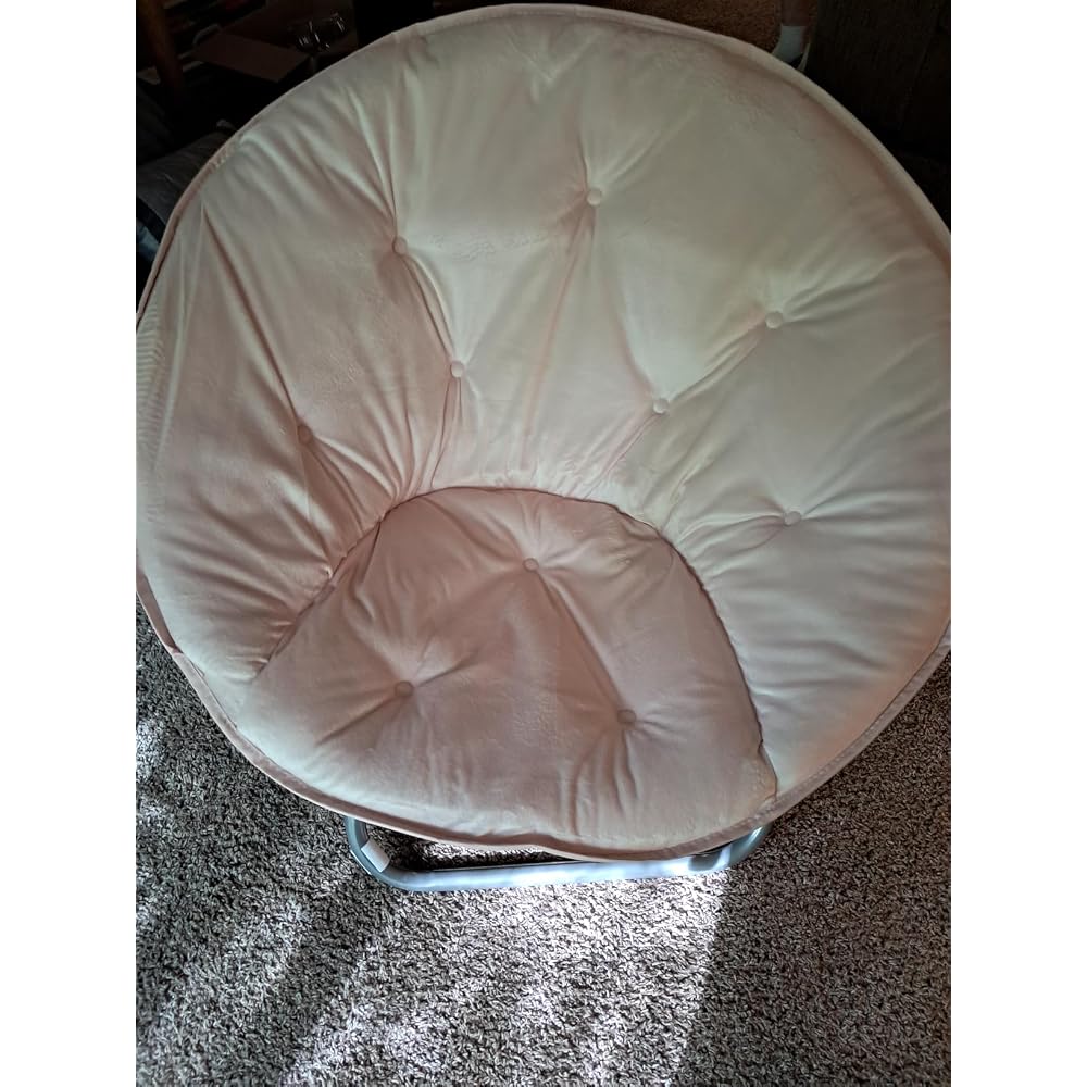 Urban Lifestyle Micromink Saucer Chair, Peach
