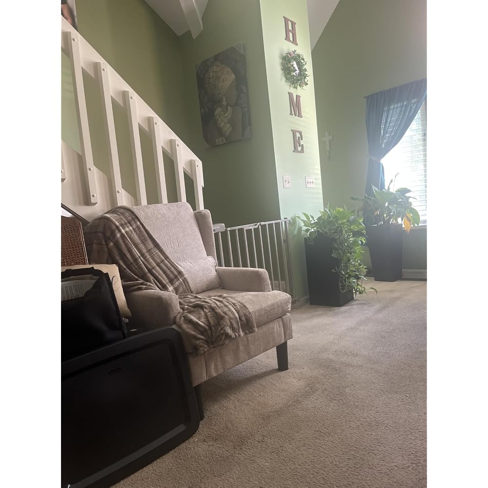 Garvee Wingback Accent Chair, Mid-Century Modern Chenille Reading Chair