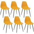 HOME DECO FACTORY, HD0398 Set of 6 Yellow Gustav Chairs Les P'Tits Prix Furniture Seat Table Chair Chair 50.7 x 84.8 x 45.5 cm Seat Height 45 cm Yellow Black