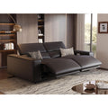 POVISON Benjamin 77'' Faux Leather Reclining Sofa, 2 Seater, Black