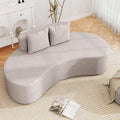 GIANTEX 78.5" Sofa Couch, Upholstered Loveseat with 2 Cozy Pillows, Low Backrest, Padded Seat, Anti-Slip Bottom, No Assembly, Modern Floor Couch for Living Room, Bedroom (Gray)
