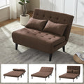 Oversized Foldable Sofa Bed with 7-in-1, Linen Fabric Couch, Ideal for Compact Living Rooms, Apartments, Guest Rooms or Offices, Brown