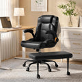 Cross Legged Office Chair with Arms, Wide Cross Chair with Wheels
