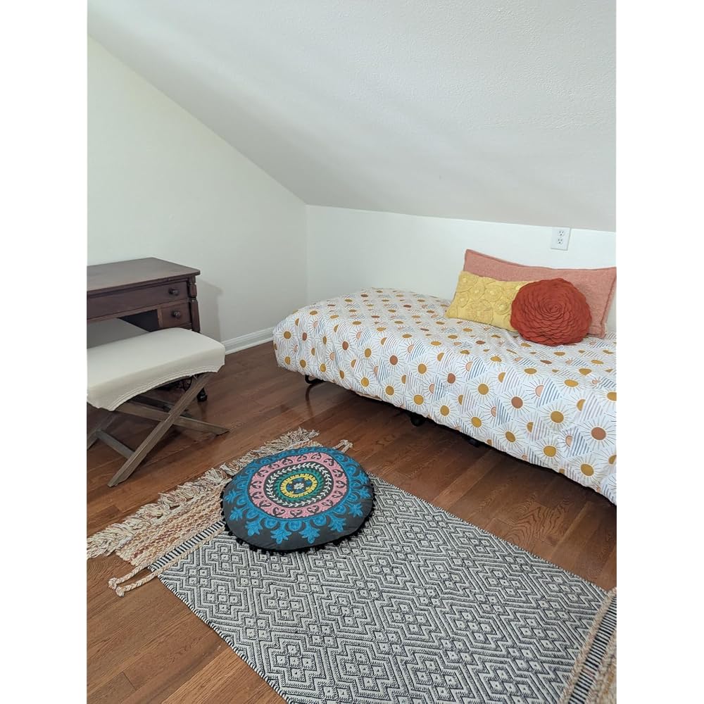 Pataku Folding Bed with Mattress, 75"x31" Roll Away Frame, 5" Memory Foam