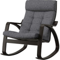ProTuning POÄNG Rocking-chair, black-brown/Gunnared dark grey